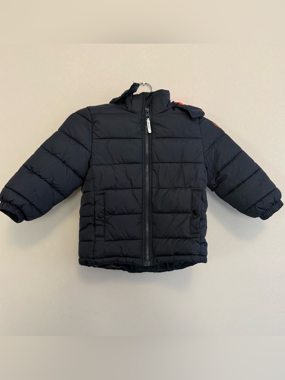 H&M Dark Navy Puffer Jacket with Hood Kids Boy Toddler 3-4